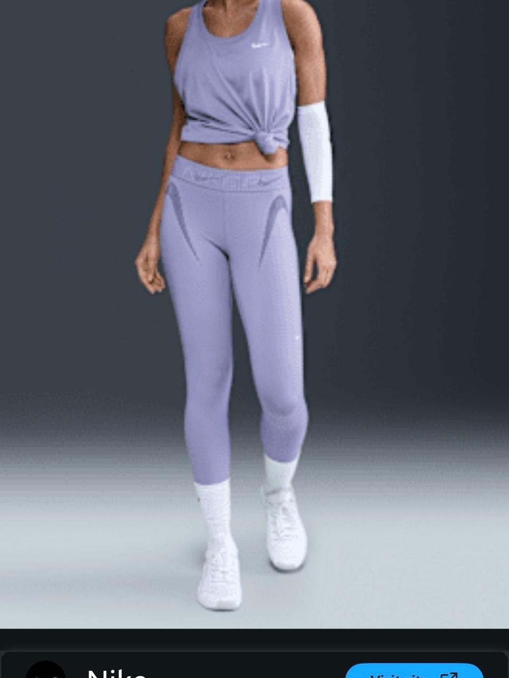 Nike Lavender High-Rise Performance Leggings